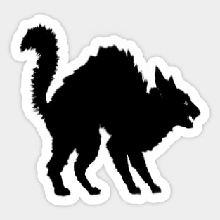 Black cat Halloween Sticker